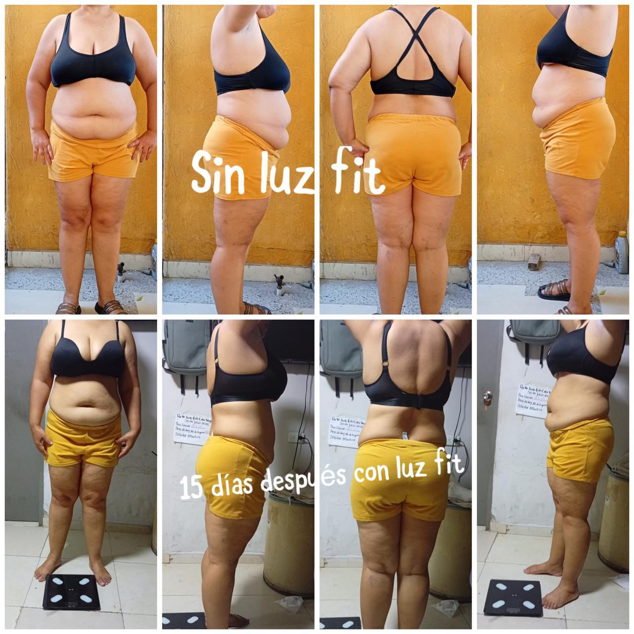 Participante 3, antes y después del reto